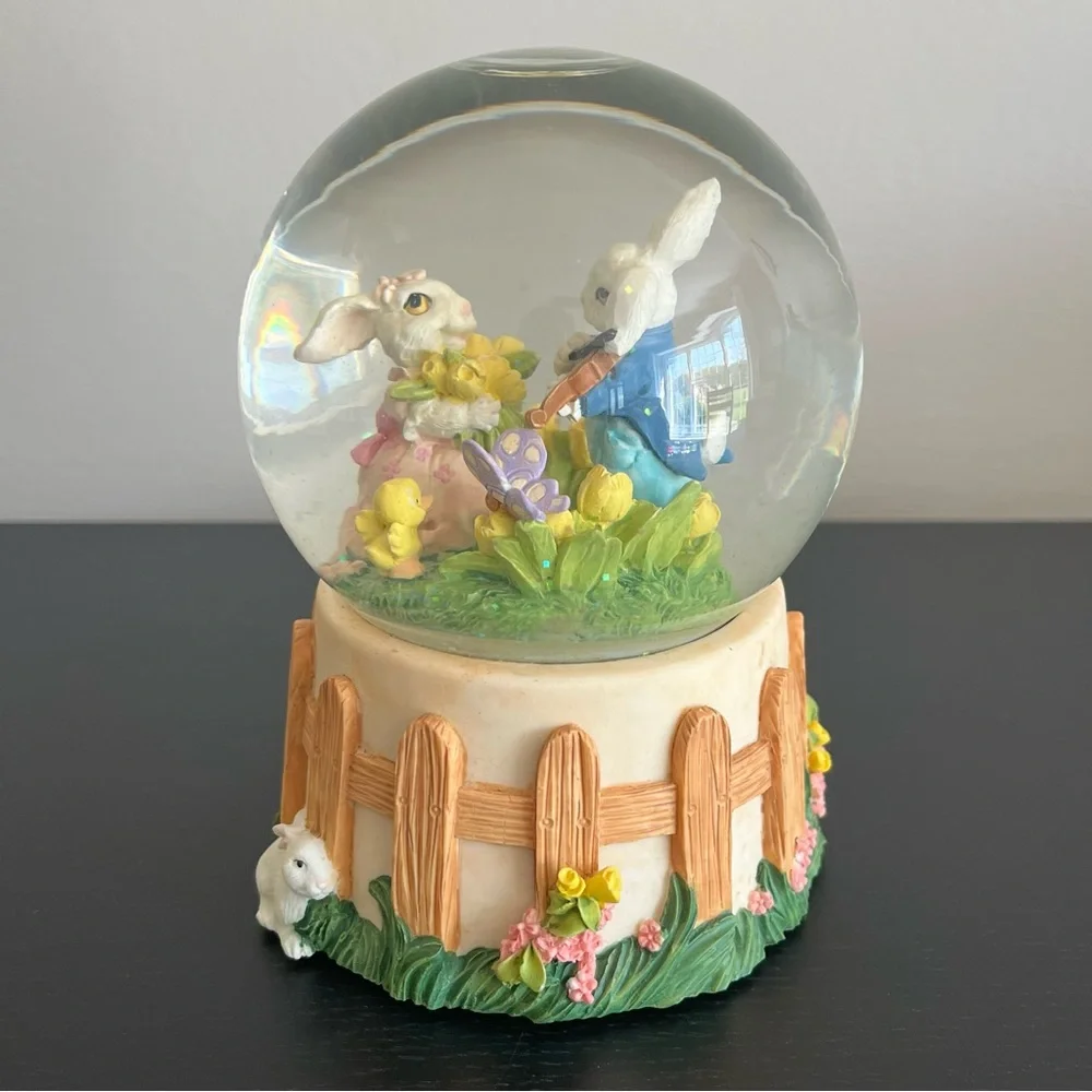 Silvestri Bunny Cellist Water Globe Rare Vintage - Picture 5 of 10